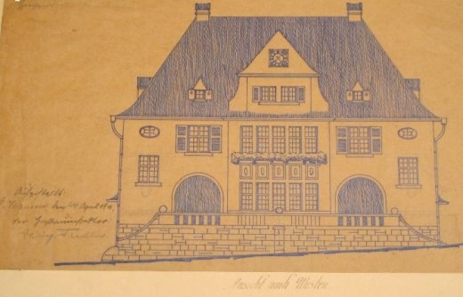 Architect's plan of the school, 1913